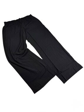 J.Jill Wide Leg Pants Sz.L Tall Black High Rise Smocked Waist Lightweight